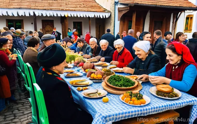 몰도바의 사건 사고 - **Prompt:** A vibrant Moldovan village festival during autumn. People of all ages, dressed in colorf...