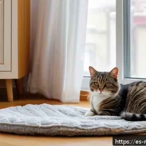 몰도바에서 고양이 키우기 - A cozy indoor corner of a typical Moldovan apartment in Chisinau designed for a domestic cat: soft b...